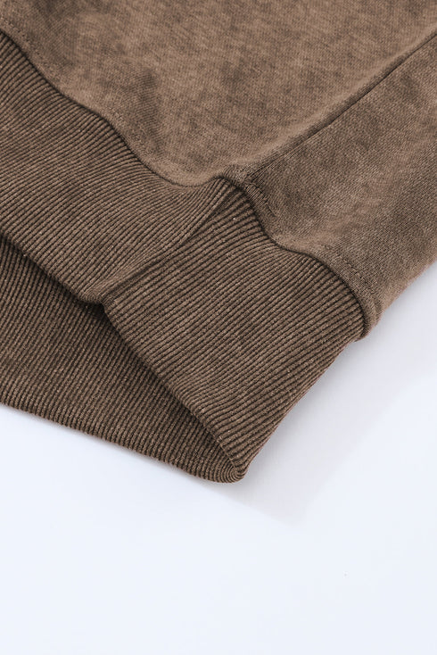 Relaxed Fit Drop Shoulder Crew Neck Sweatshirt