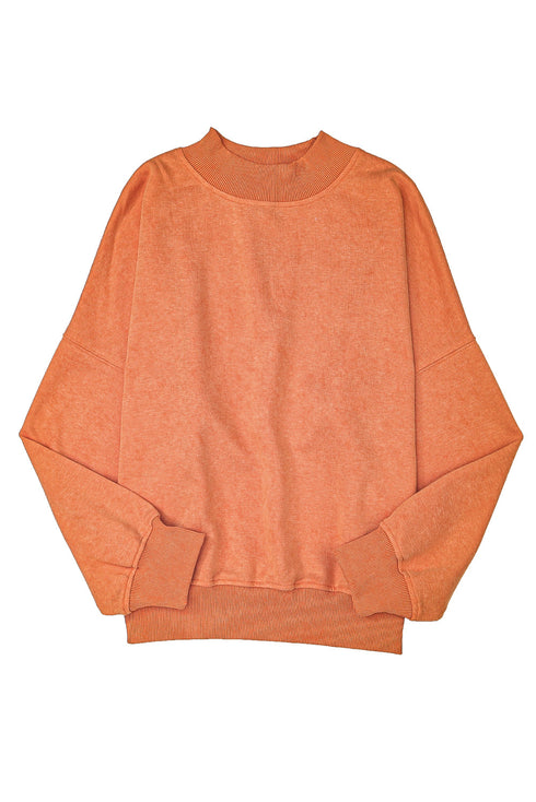 Relaxed Fit Drop Shoulder Crew Neck Sweatshirt