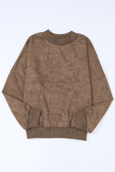Relaxed Fit Drop Shoulder Crew Neck Sweatshirt