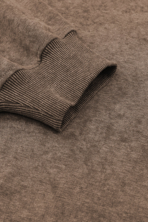 Relaxed Fit Drop Shoulder Crew Neck Sweatshirt