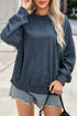 Relaxed Fit Drop Shoulder Crew Neck Sweatshirt