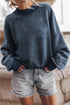 Relaxed Fit Drop Shoulder Crew Neck Sweatshirt