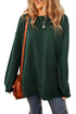 Relaxed Fit Drop Shoulder Ribbed Trim Tunic Sweatshirt