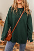 Relaxed Fit Drop Shoulder Ribbed Trim Tunic Sweatshirt