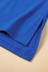 Relaxed Fit Drop Shoulder Side Slit Longline Top