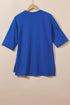 Relaxed Fit Drop Shoulder Side Slit Longline Top