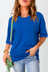Relaxed Fit Drop Shoulder Side Slit Longline Top