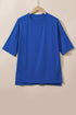 Relaxed Fit Drop Shoulder Side Slit Longline Top