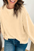 Relaxed Fit Exposed Seam Crew Neck Pullover Sweatshirt