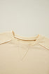 Relaxed Fit Exposed Seam Crew Neck Pullover Sweatshirt