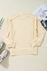Relaxed Fit Exposed Seam Crew Neck Pullover Sweatshirt
