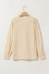 Relaxed Fit Exposed Seam Crew Neck Pullover Sweatshirt