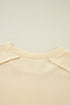 Relaxed Fit Exposed Seam Crew Neck Pullover Sweatshirt
