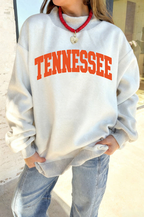 Relaxed Fit Exposed Seam Graphic Game Day Sweatshirt