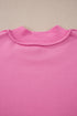 Relaxed Fit Exposed Seam Mock Neck Pullover Sweatshirt