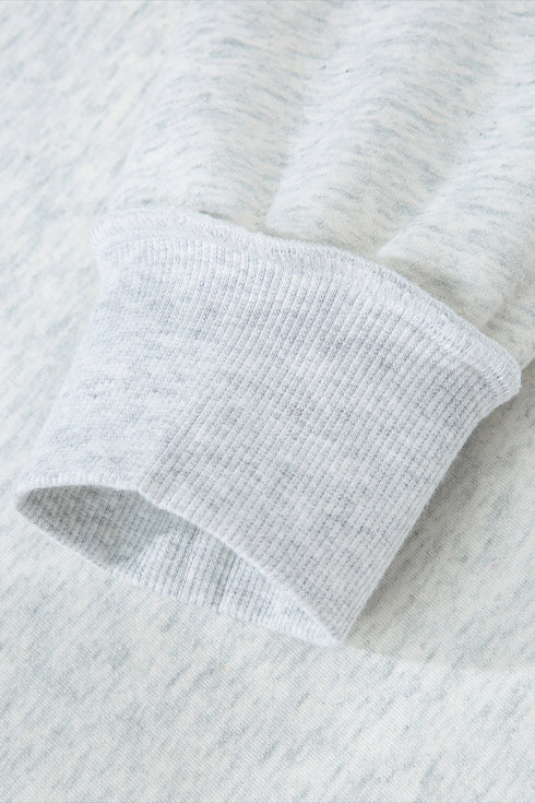 Relaxed Fit Exposed Seam Mock Neck Pullover Sweatshirt