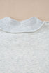 Relaxed Fit Exposed Seam Mock Neck Pullover Sweatshirt