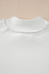 Relaxed Fit Exposed Seam Mock Neck Pullover Sweatshirt