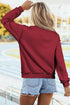 Relaxed Fit Exposed Seam Mock Neck Pullover Sweatshirt