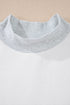 Relaxed Fit Exposed Seam Mock Neck Pullover Sweatshirt