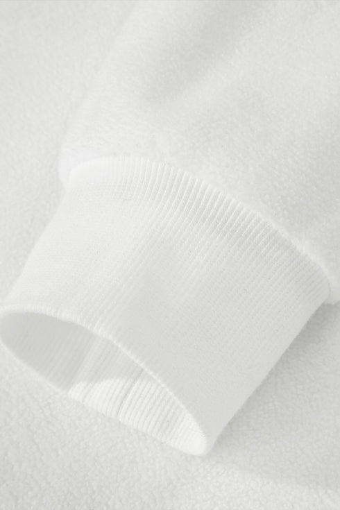 Relaxed Fit Exposed Seam Mock Neck Pullover Sweatshirt