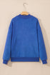 Relaxed Fit Exposed Seam Mock Neck Pullover Sweatshirt