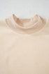 Relaxed Fit Exposed Seam Mock Neck Pullover Sweatshirt