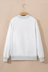 Relaxed Fit Exposed Seam Mock Neck Pullover Sweatshirt