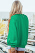 Relaxed Fit Exposed Seam Mock Neck Pullover Sweatshirt