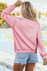 Relaxed Fit Exposed Seam Mock Neck Pullover Sweatshirt