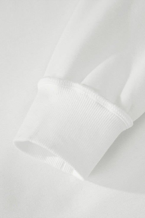 Relaxed Fit Exposed Seam Mock Neck Pullover Sweatshirt