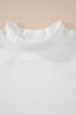 Relaxed Fit Exposed Seam Mock Neck Pullover Sweatshirt