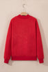 Relaxed Fit Exposed Seam Mock Neck Pullover Sweatshirt