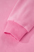 Relaxed Fit Exposed Seam Mock Neck Pullover Sweatshirt