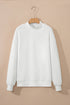 Relaxed Fit Exposed Seam Mock Neck Pullover Sweatshirt