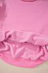 Relaxed Fit Exposed Seam Mock Neck Pullover Sweatshirt