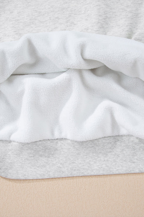 Relaxed Fit Exposed Seam Mock Neck Pullover Sweatshirt