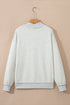 Relaxed Fit Exposed Seam Mock Neck Pullover Sweatshirt