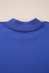 Relaxed Fit Exposed Seam Mock Neck Pullover Sweatshirt