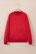 Relaxed Fit Exposed Seam Mock Neck Pullover Sweatshirt