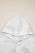 Relaxed Fit Feather Print Kangaroo Pocket Hoodie