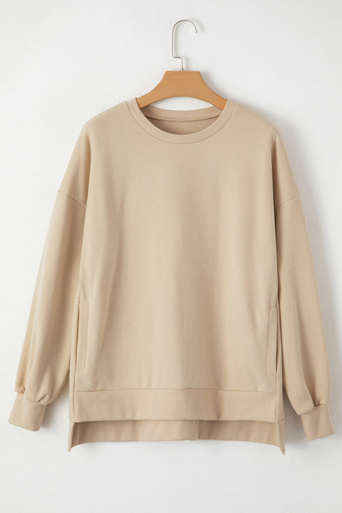 Relaxed Fit Fleece Lined Pullover Sweatshirt