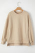 Relaxed Fit Fleece Lined Pullover Sweatshirt
