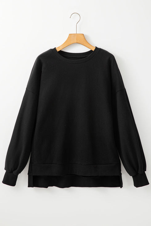 Relaxed Fit Fleece Lined Pullover Sweatshirt