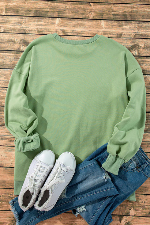Relaxed Fit Fleece Lined Pullover Sweatshirt