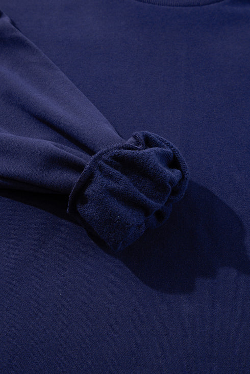 Relaxed Fit Fleece Lined Pullover Sweatshirt
