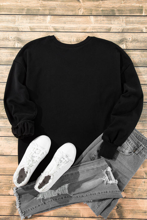 Relaxed Fit Fleece Lined Pullover Sweatshirt