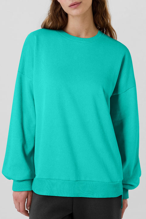 Relaxed Fit Fleece Lined Pullover Sweatshirt