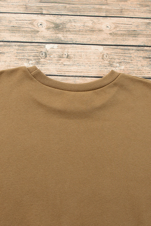 Relaxed Fit Fleece Lined Pullover Sweatshirt