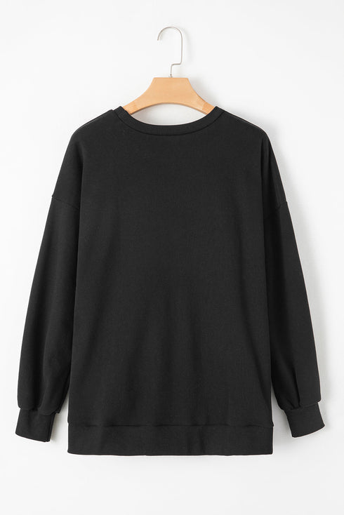 Relaxed Fit Fleece Lined Pullover Sweatshirt